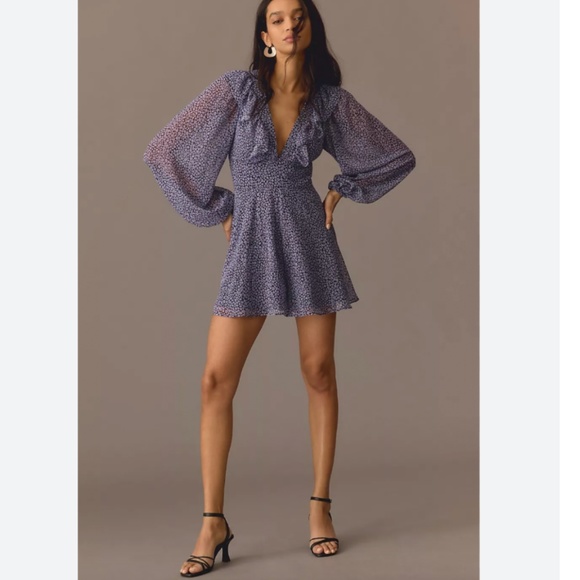 New HUTCH LONG-SLEEVE DEEP-V ROMPER - Picture 2 of 7